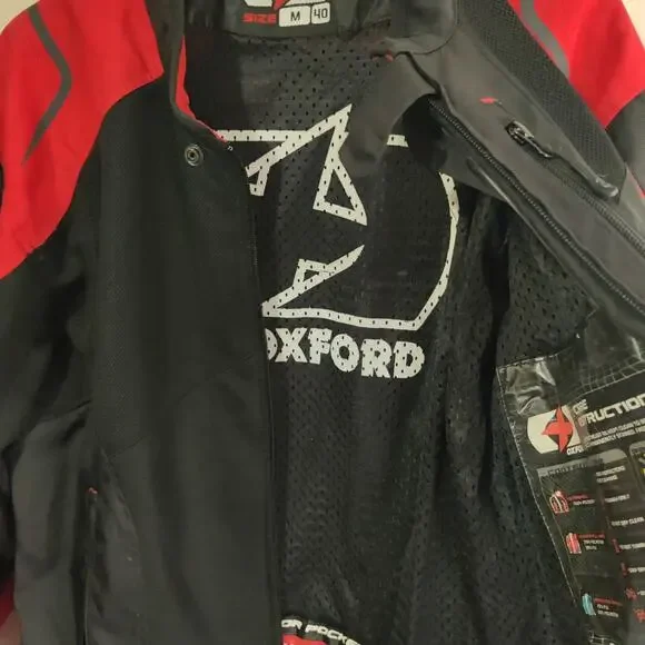 Oxford Motorcycle Jacket Mens Medium 40 Estoril 2.0 Waterproof Breathable Zip